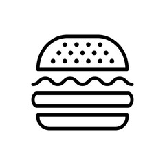 Burger simple icon, vector. Flat desing