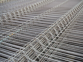 Fragment of a section of a 3d fence (Gitter mesh)