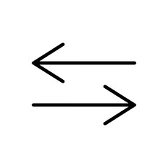 Exchange simple icon vector. Flat design