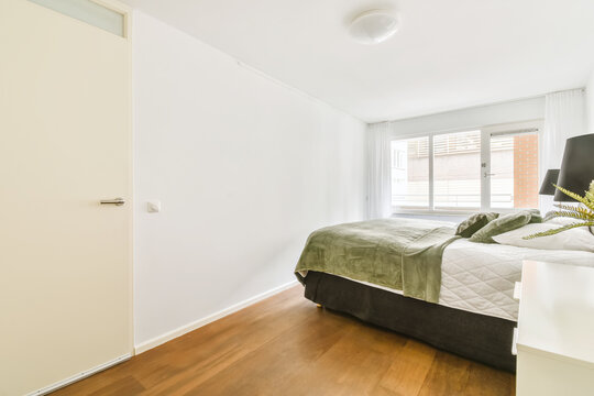 Interior of bedroom with commode