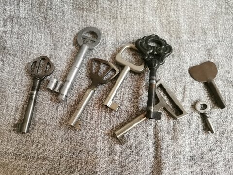 Old keys out of metall, vintage