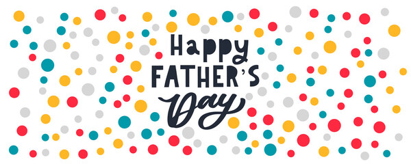 Fototapeta na wymiar Happy Father's Day Calligraphy greeting card. Banner Vector illustration.