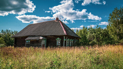 old abandoned houses in the village