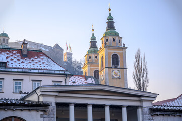 Ljubljana castle and the cathedral