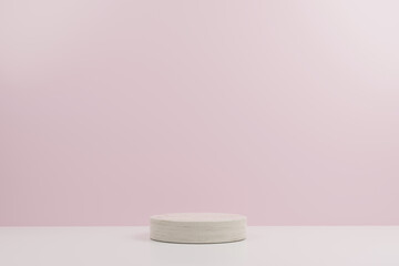 Product display podium decorated for social media