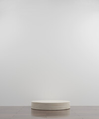 Product display podium decorated for social media