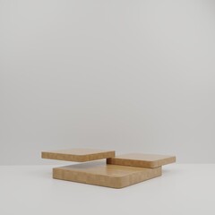 Product display podium decorated for social media