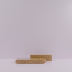 Product display podium decorated for social media