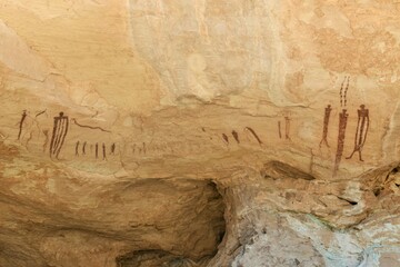 Ancient pictographs in an alcove