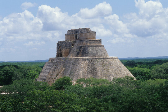Pyramid of the Incas in the Yucatan Territory. Mexico