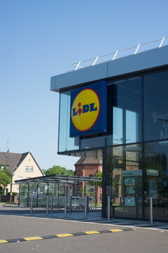 Mulhouse - France - 8 May 2022 - View of lidl supermarket store front