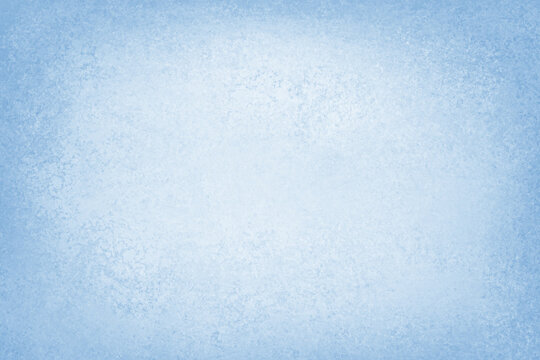 Pastel blue background or paper with white center, light blue border texture grunge in old vintage distressed design