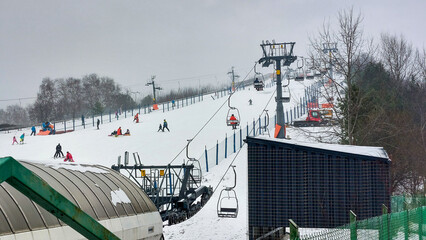 ski resort in winter