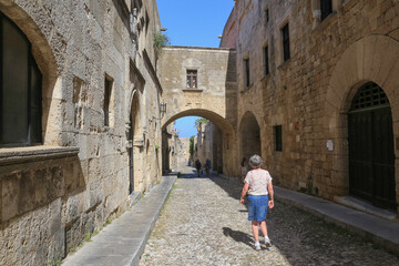 Fototapeta na wymiar View of the old Rhodes city on Rhodes island,mediterranean,Europe
