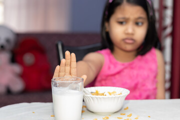 Milk and cereal as breakfast