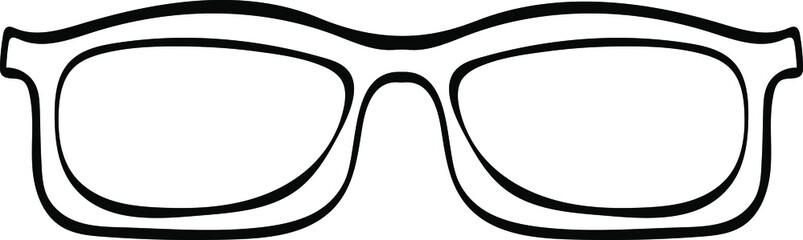panto glasses isolated vector simple hand drawn rim shape