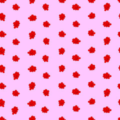 vector seamless pattern simple isolated small flowers