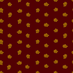 vector seamless pattern simple isolated small flowers