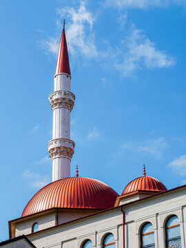 Xhamia Hatunije Minaret & Domes shot, Pristina, Kosovo