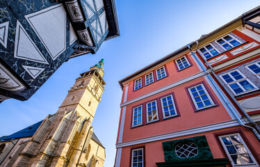 historic buildings at the old town of Bad Langensalza