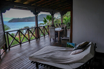 Port Glaud village on Mahe island in Seychelles