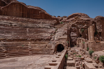 Views of the lost Nabatean city of Petra in Jordan