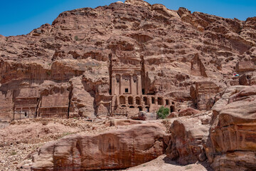 Views of the lost Nabatean city of Petra in Jordan