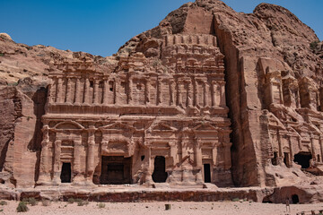Views of the lost Nabatean city of Petra in Jordan
