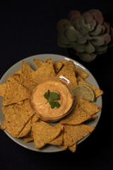 Mexican food, guacamole, chilli, nachos, cheddar, sour cream, tacos, lettuce, avocado, tomato salad, burritos wrap tortilla lime salsa coriander catus capsicum chili pepper onion takeaway delivery box