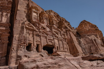 Views of the lost Nabatean city of Petra in Jordan