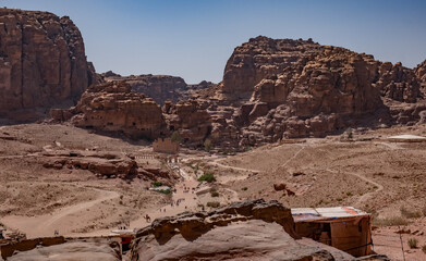 Views of the lost Nabatean city of Petra in Jordan