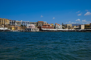 Venetian harbor in Chania Crete
