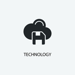 Technology vector icon illustration sign
