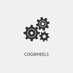 Cogwheels vector icon illustration sign