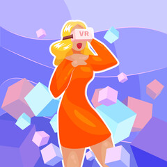 Virtual Reality Headset Girl 01
