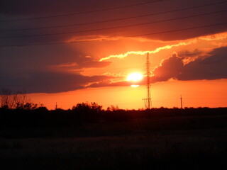 Закат в облаках