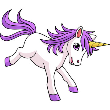 Unicorn In Candy Land Cartoon Colored Clipart 