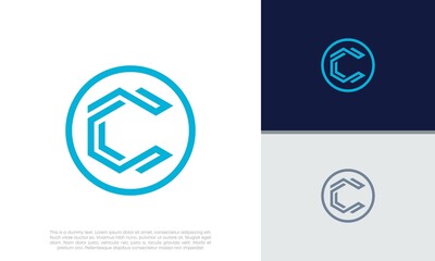 Initials C logo design. Initial Letter Logo.	
