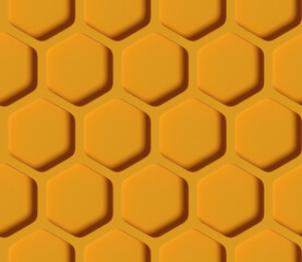 Honeycomb seamless pattern. 3d illustration.