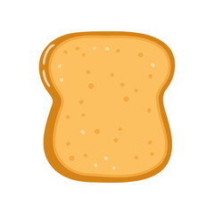 Cute funny sliced toast bread character. Vector hand drawn cartoon kawaii character illustration icon. Isolated on white background. Sliced toast bread character concept