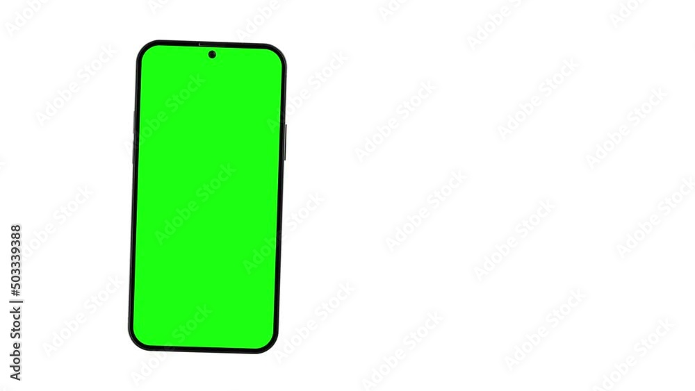 Canvas Prints smartphone green screen with marks for tracking - phone rotations and movements including vertical a