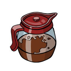 coffee pot, teapot isolated on white background. vector