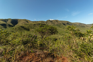 Fototapeta na wymiar Natural landscape in Serra do Rola Moça, city of Belo Horizonte, State of Minas Gerais, Brazil