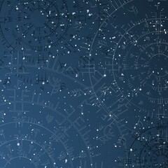 Magic dark space runic background