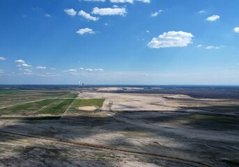 Braunkohletagebau Welzow-Süd mit Kraftwerk Schwarze Pumpe 2022