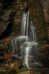Fototapeta na wymiar Geigenbachfalle waterfall near Groser Arber hill in Germany