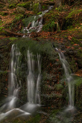 Geigenbachfalle waterfall near Groser Arber hill in Germany