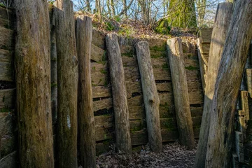 Fotobehang Historische loopgraaf - Historic trench © Holland-PhotostockNL
