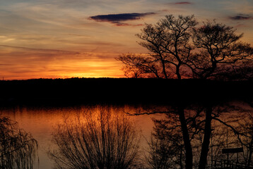 Sonnenuntergang am Scharmützelsee bei Bad Saarow