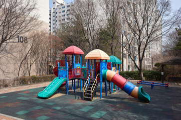 Playground in the apartment complex.
